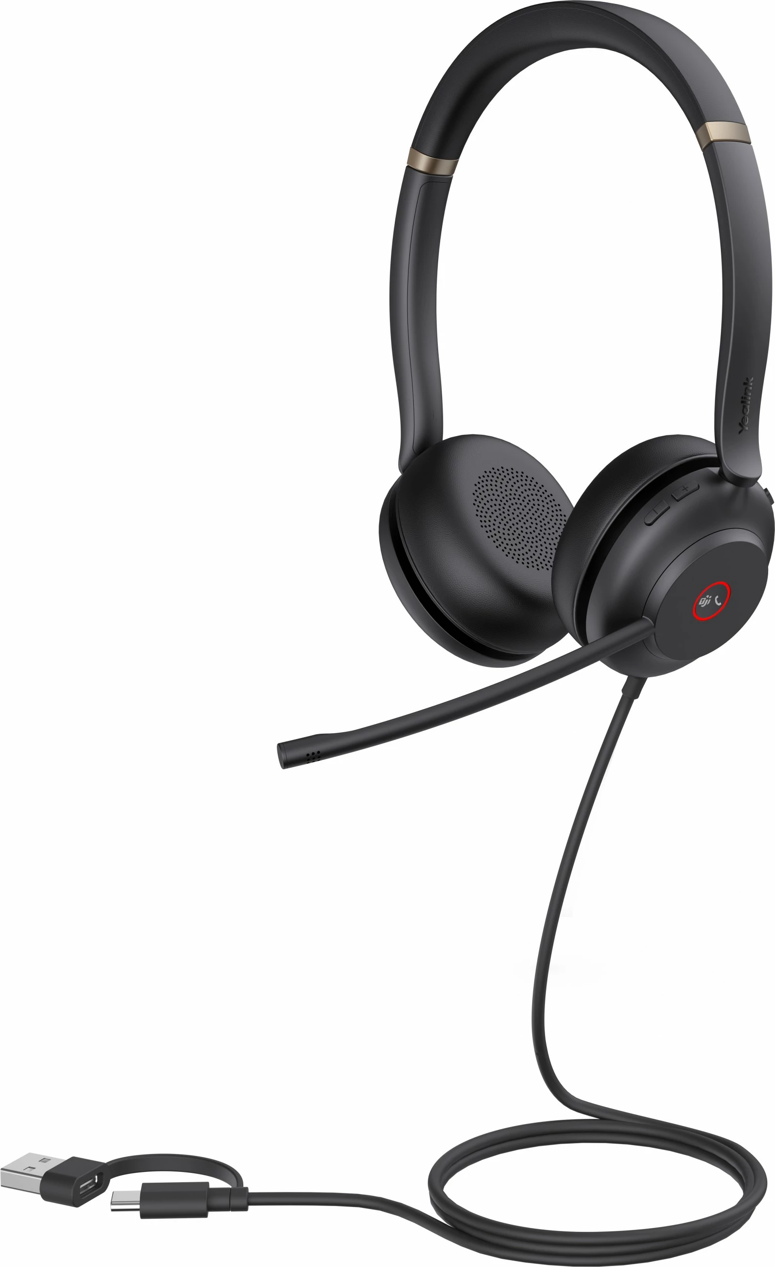 Kufje Yealink UH37 Dual Teams USB-C/A, me kabllo, 20 - 20000 Hz, Zyrë/Qendër thirrjesh, e zezë