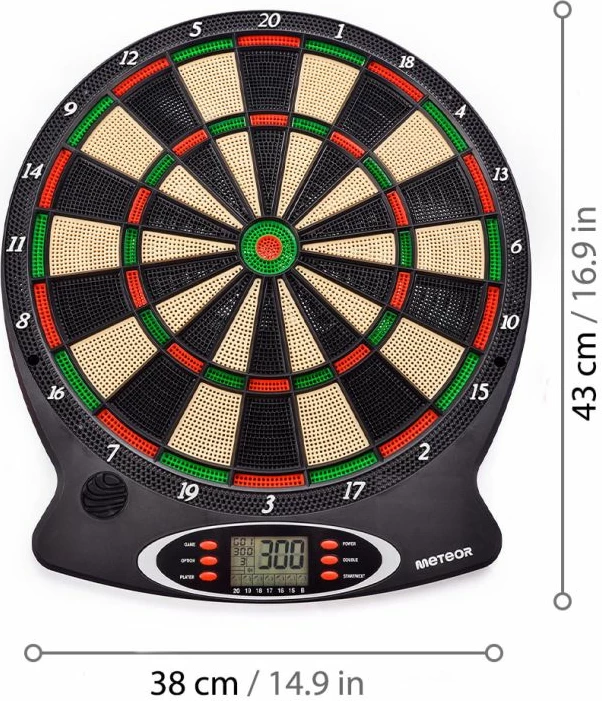 Tabelë elektronike dart Meteor, set me 6 shigjeta