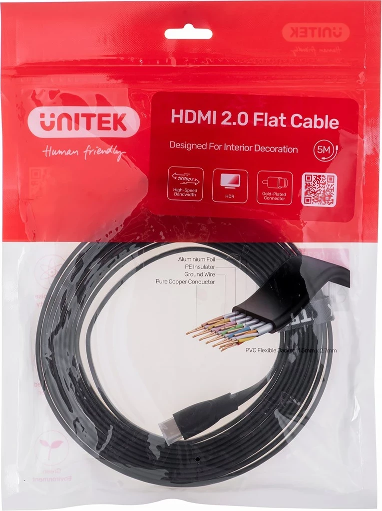 Kabllo HDMI UNITEK C11063BK-5M e zezë