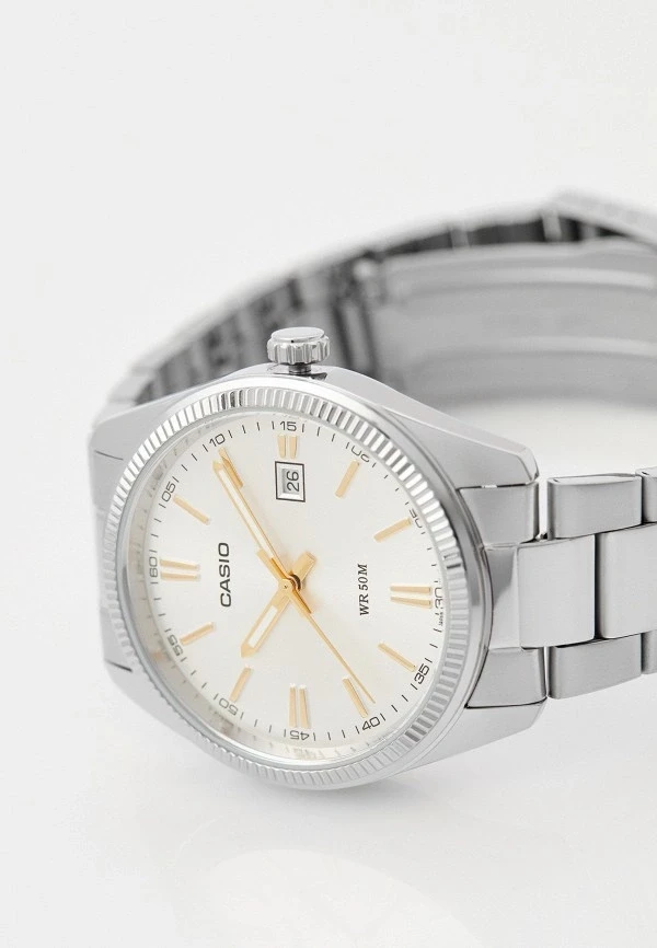 Orë dore Casio MTP-1302D-7A2V, e argjendtë/artë