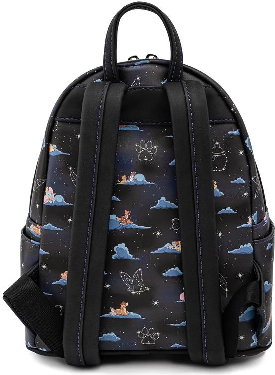 Çantë shpine mini Loungefly Disney Classic Clouds AOP, 22.8 x 26.6 x 11.4 cm, e zezë