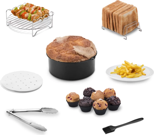 Set aksesorësh për fritezë me ajër UFESA Advanced Baking Package 3.5 L, 7 copë + 50 fletë letër pjekjeje