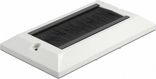 Kapak menaxhimi kabllosh DeLOCK 146 x 86 mm me shirita furçe, i bardhë