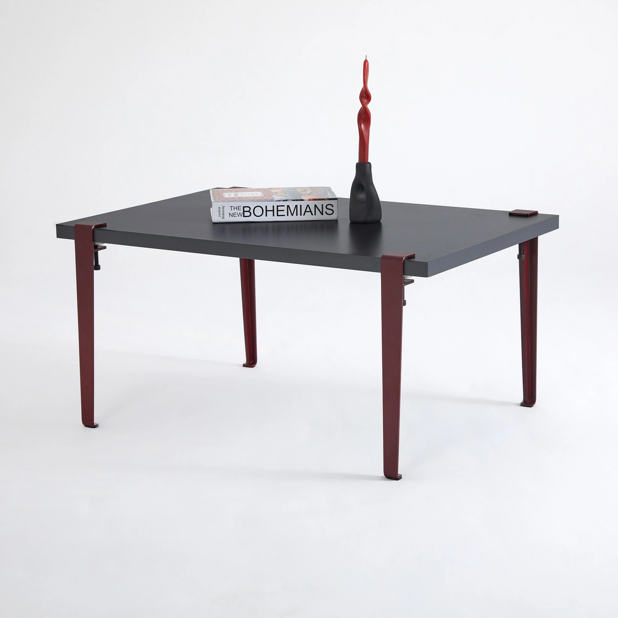 Tavolinë kafeje Skye Decor, Neda, anthracite-burgundy