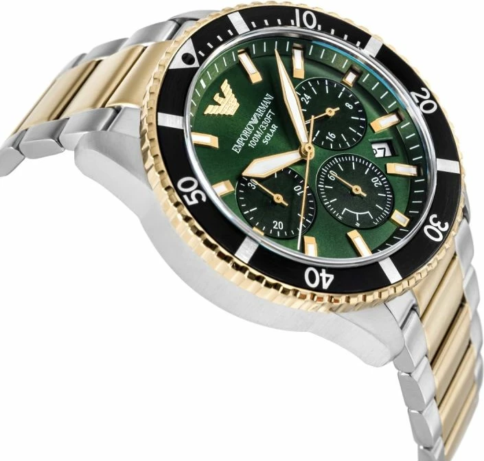 Orë dore meshkujsh Emporio Armani World Explorer AR11695, dyngjyrëshe, me kuti