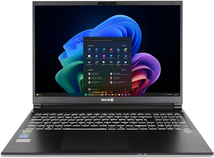 Laptop gamer Terra Mobile Gamer Elite 3A R7-Ai350, 16", RTX 5060 8GB, W11 Pro, Copilot+ PC, gri