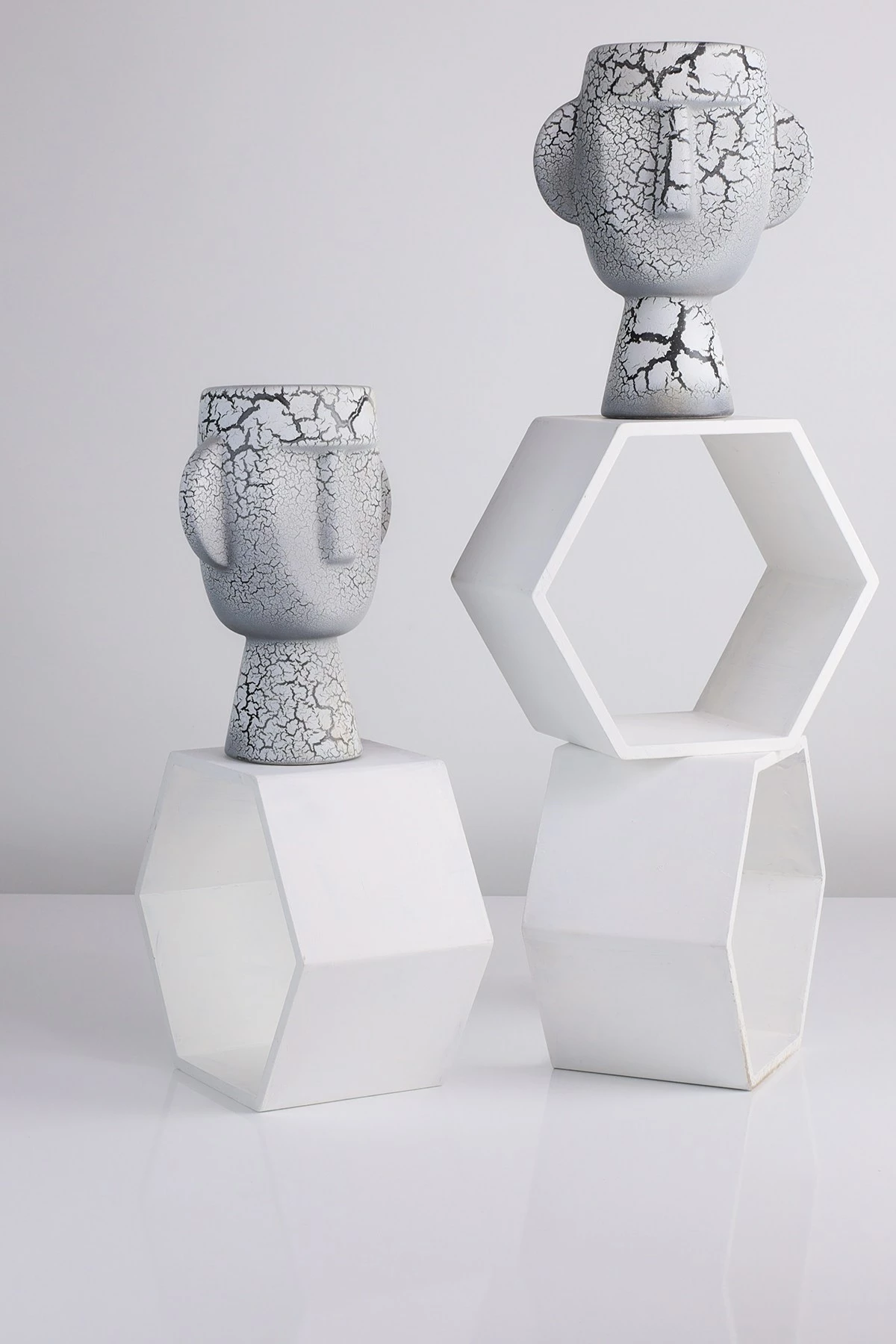 Vazo dekorative Evila Originals, ngjyrë antike, BSI196, 16x10x20cm