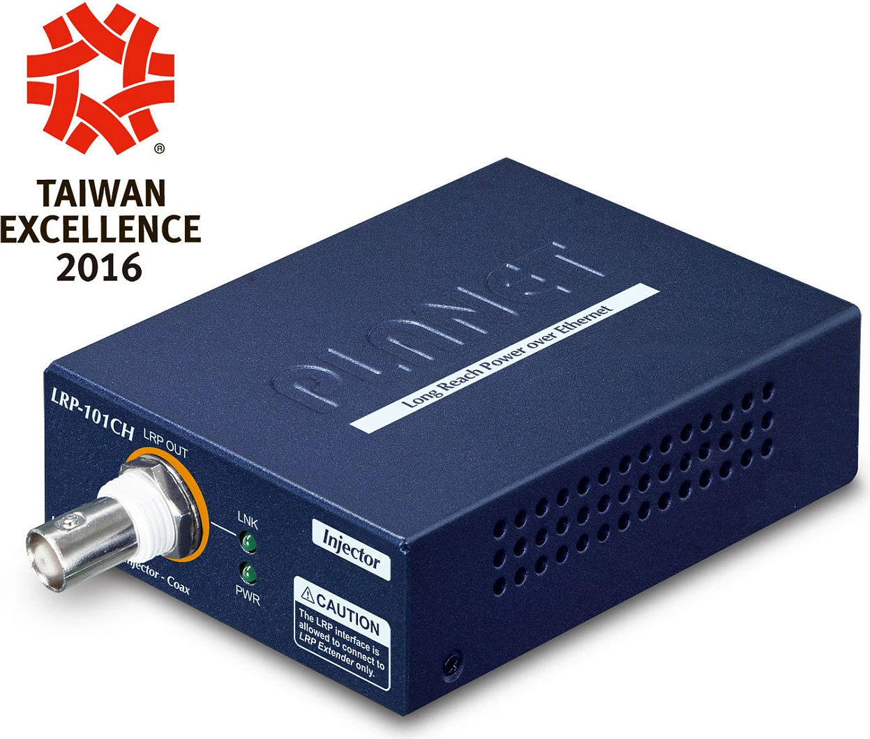 Kit extender PoE over koaksial Planet LRP-101C-KIT, 10/100 Mbps, deri 1000 m, blu
