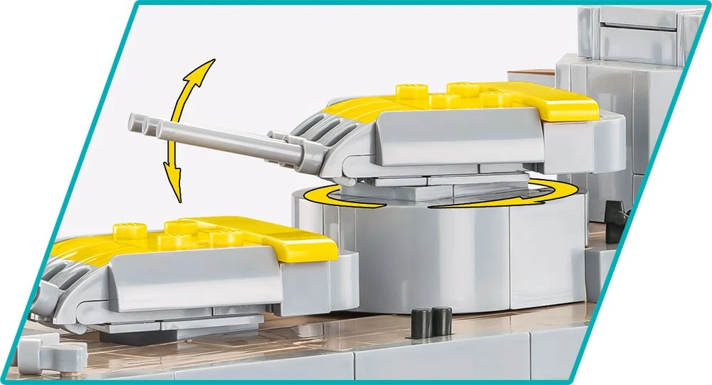 Set ndërtimi Cobi Klocki Battleship Gneisenau, 2417 pjesë, Historical Collection, gri/e kuqe