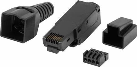 Konektor rrjeti RJ45 (8P8C) Lanberg Unplugged Cat.6 UTP, i zi