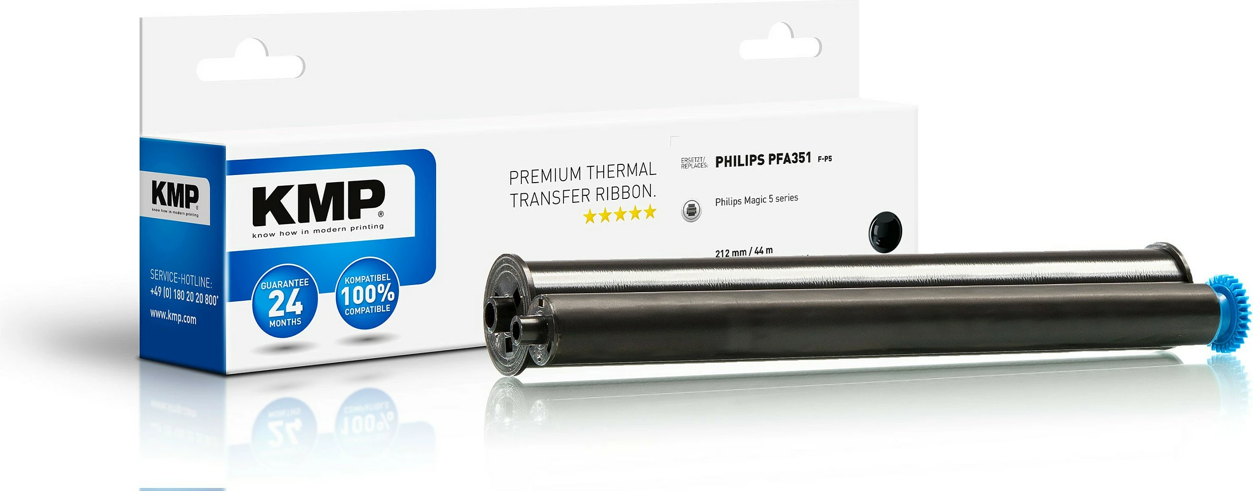 Ribon termik KMP F-P5, kompatibil me Philips PFA 351, i zi