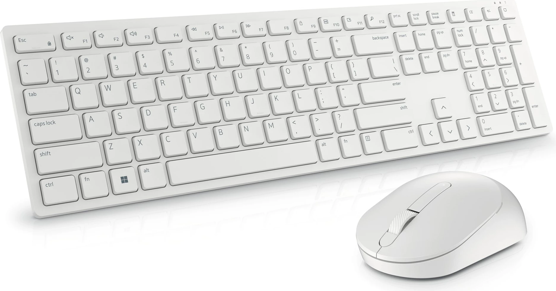 Set tastierë + maus Dell KM5221W, type-A, të bardha