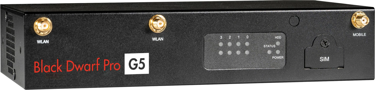 Firewall/Router Securepoint Black Dwarf Pro G5, Wi‑Fi Dual-Band, 4x Gigabit LAN, VPN 0.42 Gbit/s