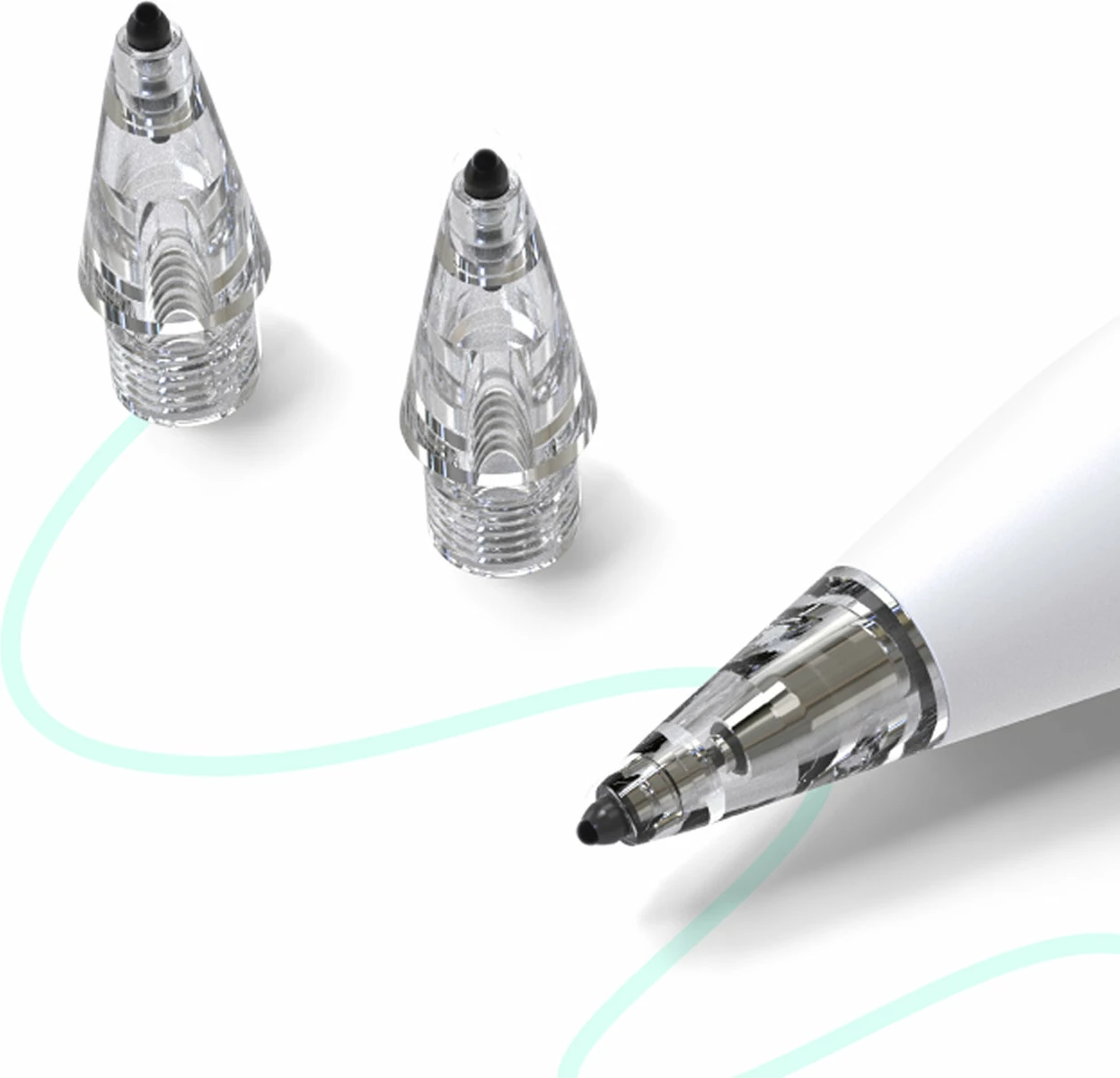 maja zëvendësuese për stylus, Metapen Air-Flex, për Pencil Air 8 Pro/8 Pro X, shkrim si në letër, e bardhë