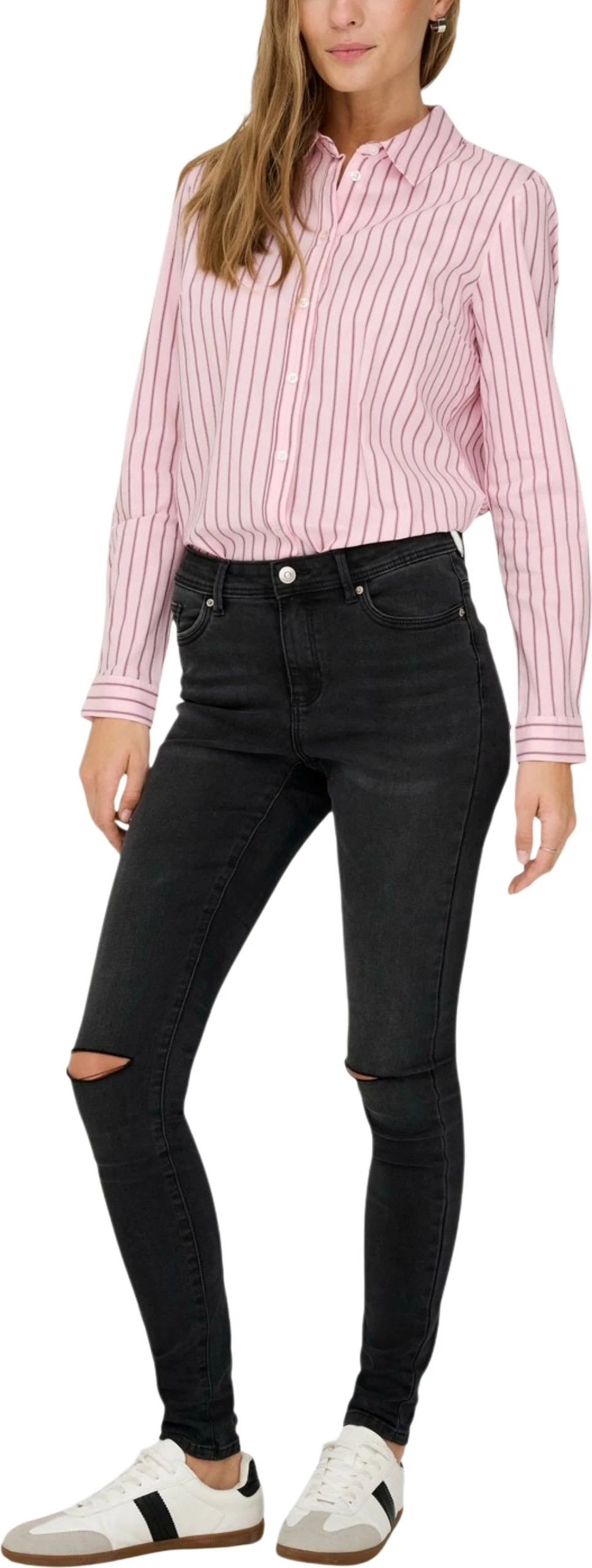 Këmishë për femra Jacqueline de Yong JDYMIO L/S WVN NOOS, rozë [Madhësia: 38]