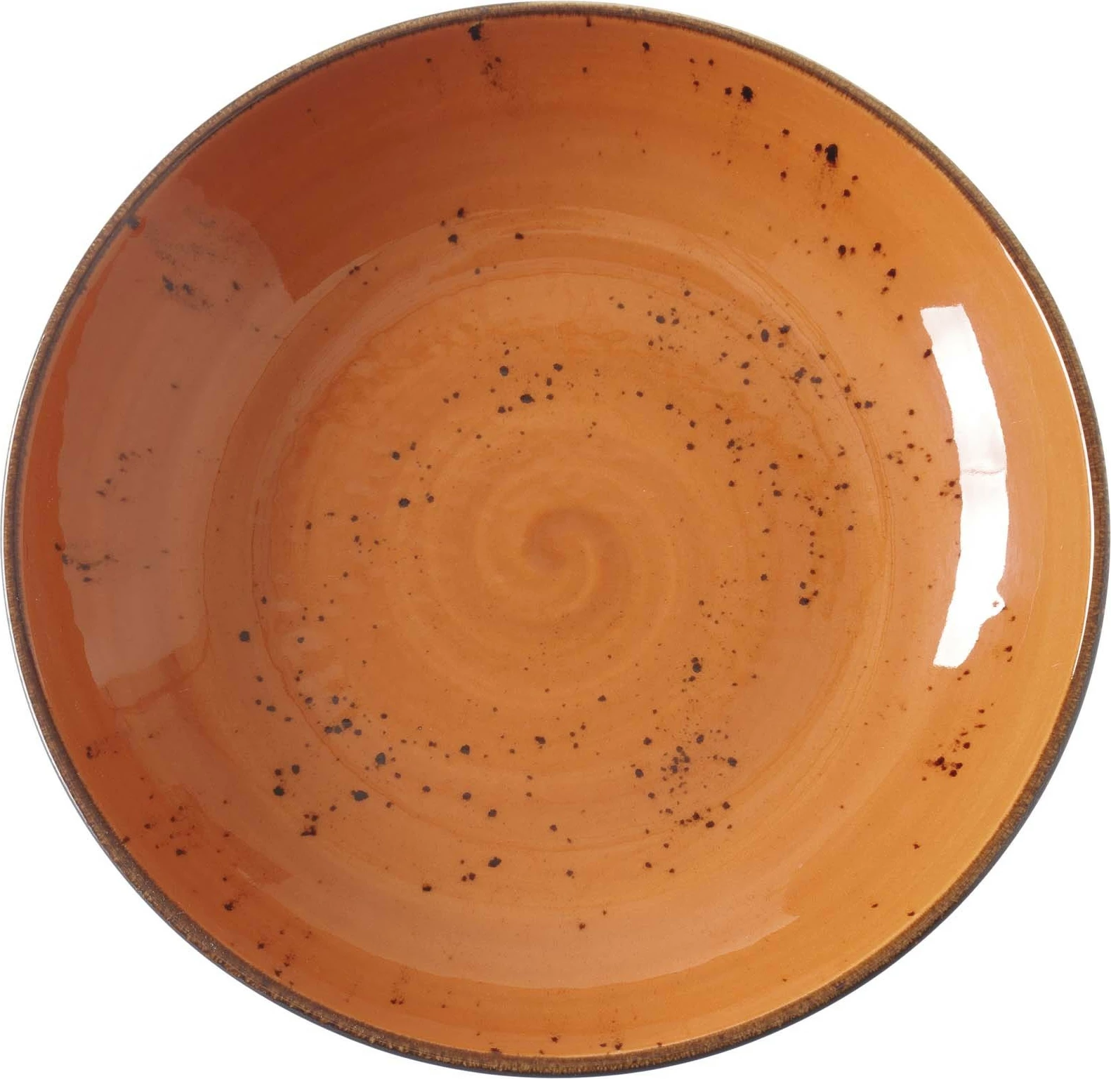 Tas coupe Fine Dine Dahlia 250 mm porcelan portokalli, set 6 copë