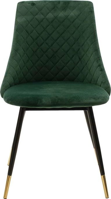 Karrige Giselle kadife e gjelbër këmbë zezë-arta