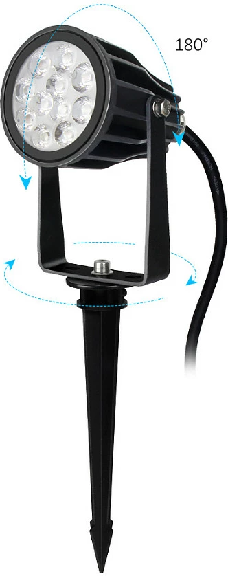 Lampë kopshti LED Synergy21 FUTC04ZR, 6W, RGB-CCT, IP66, Zigbee+ WiFi, e zezë
