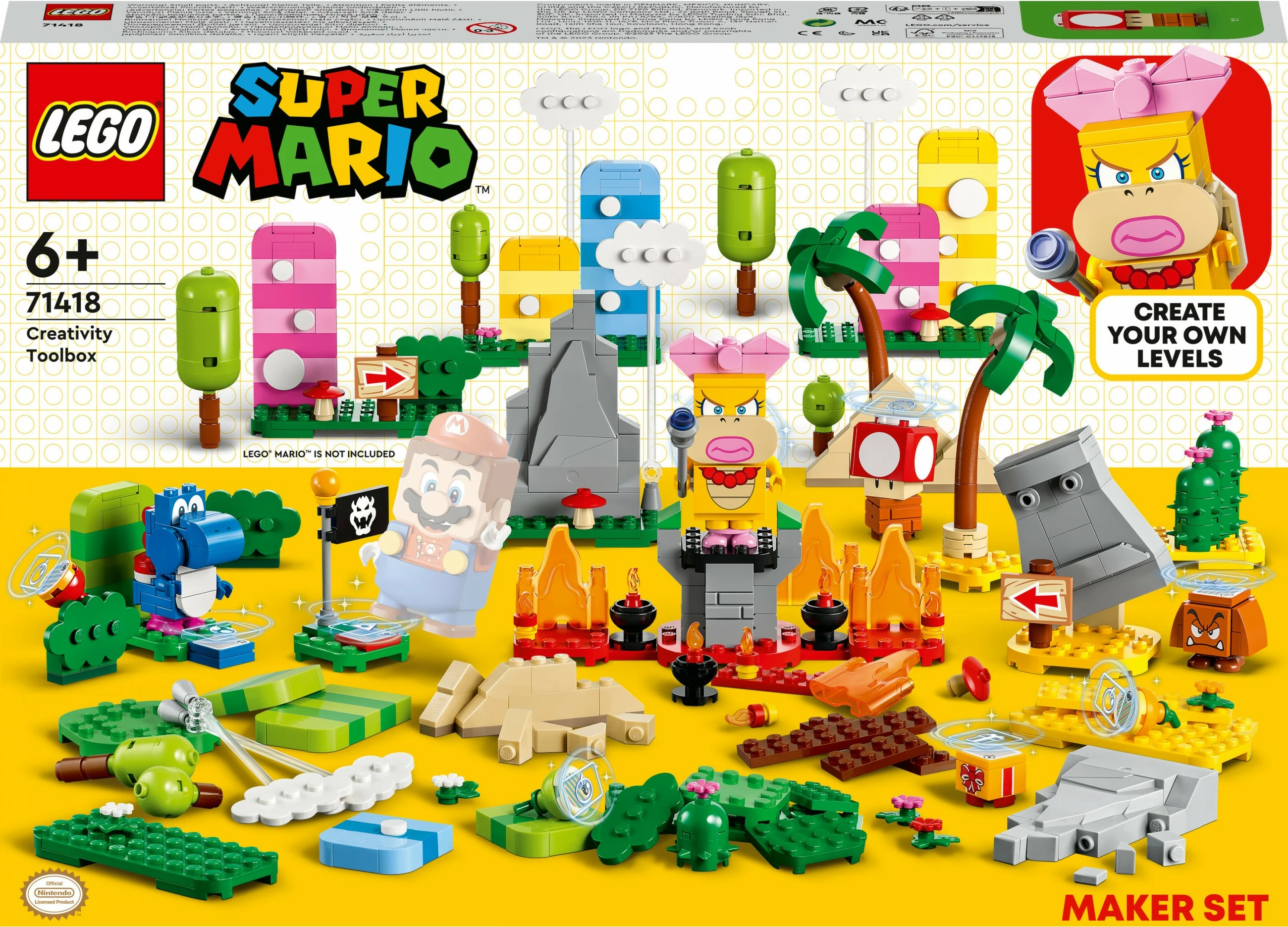 Set ndërtimi LEGO Super Mario Creativity Toolbox, 588 pjesë, shumëngjyrësh