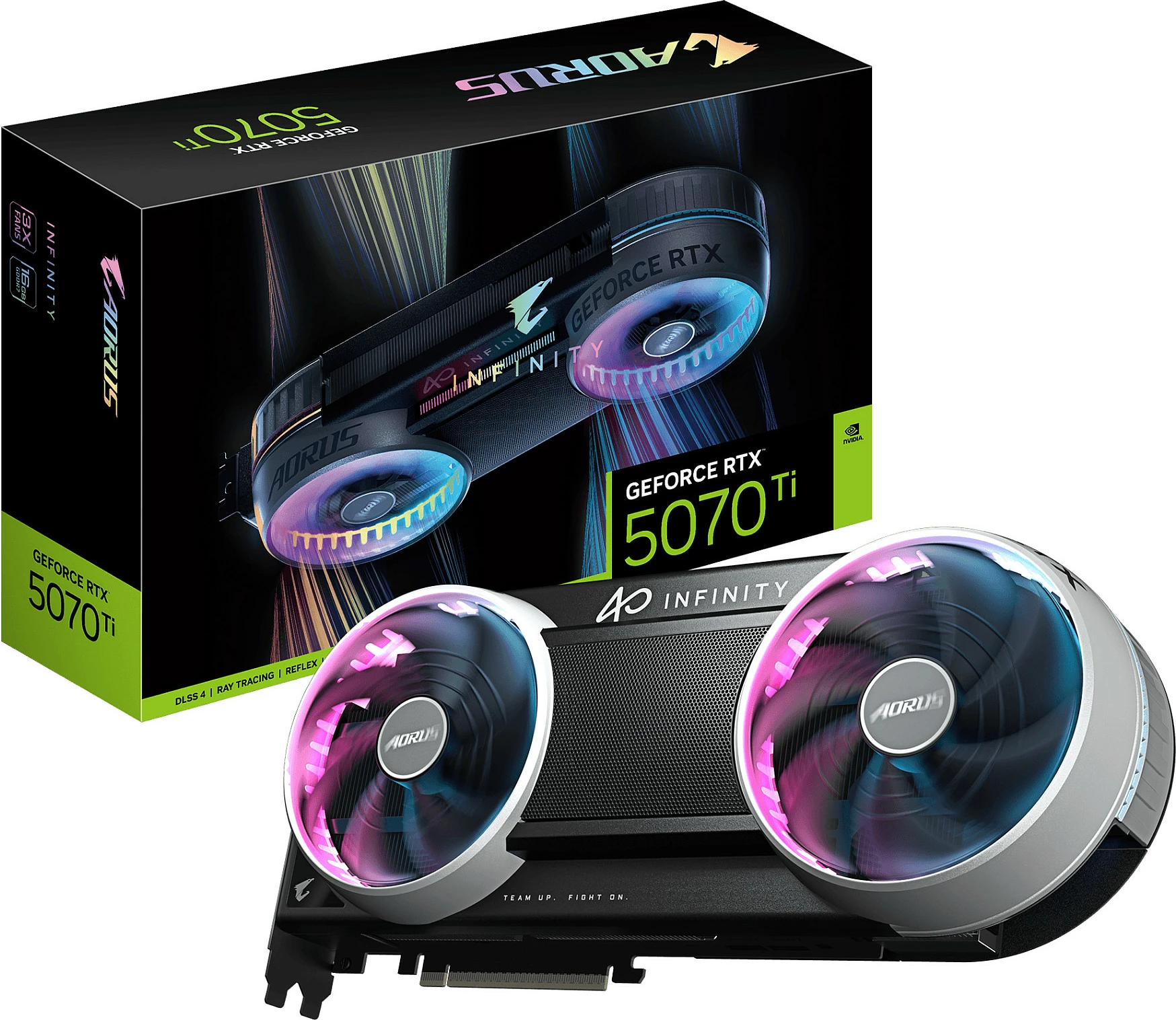 Kartel grafike Gigabyte AORUS GeForce RTX 5070 Ti Infinity, 16GB GDDR7