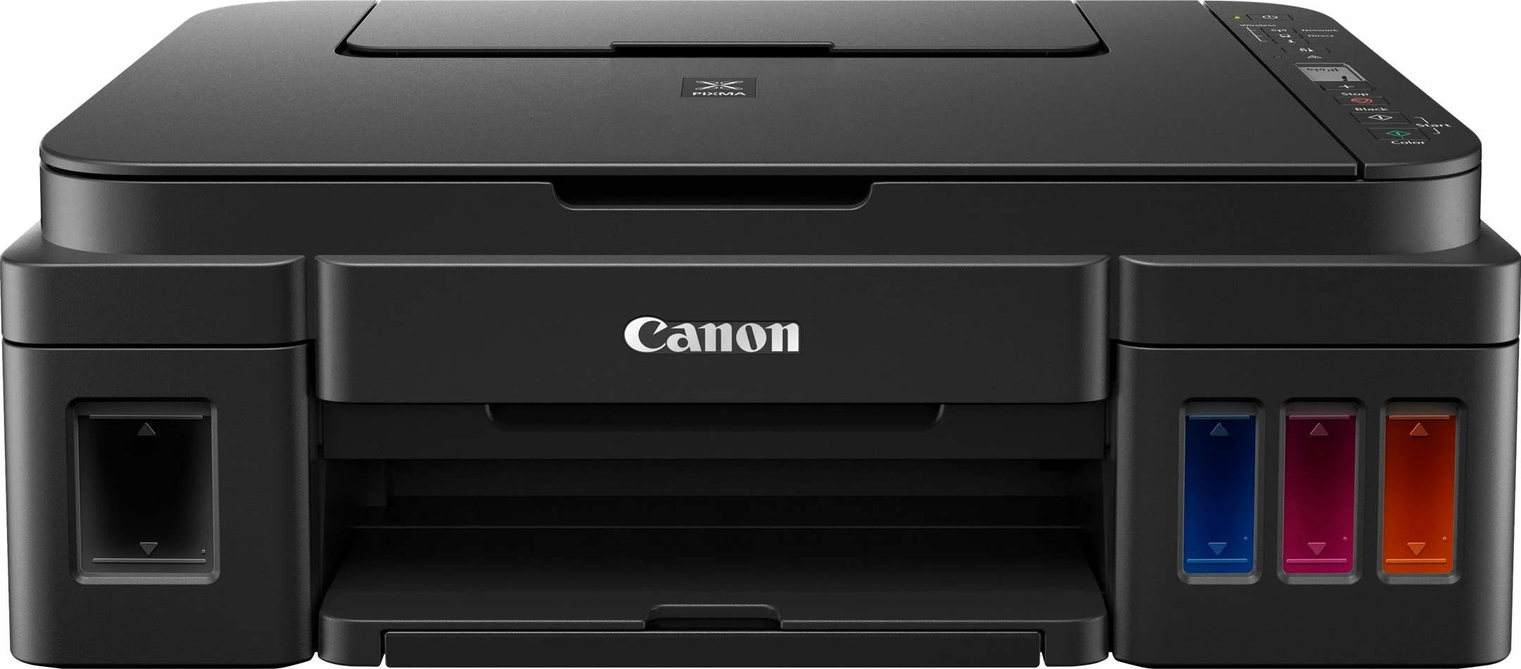 Printer multifunksional Canon PIXMA G3410, me Wi-Fi, me depozita boje të rimbushshme, i zi