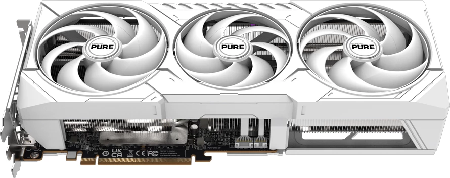 Kartelë grafike SAPPHIRE PURE AMD Radeon RX 9070 Gaming OC 16GB, 2x HDMI, 2x DisplayPort, e bardhë