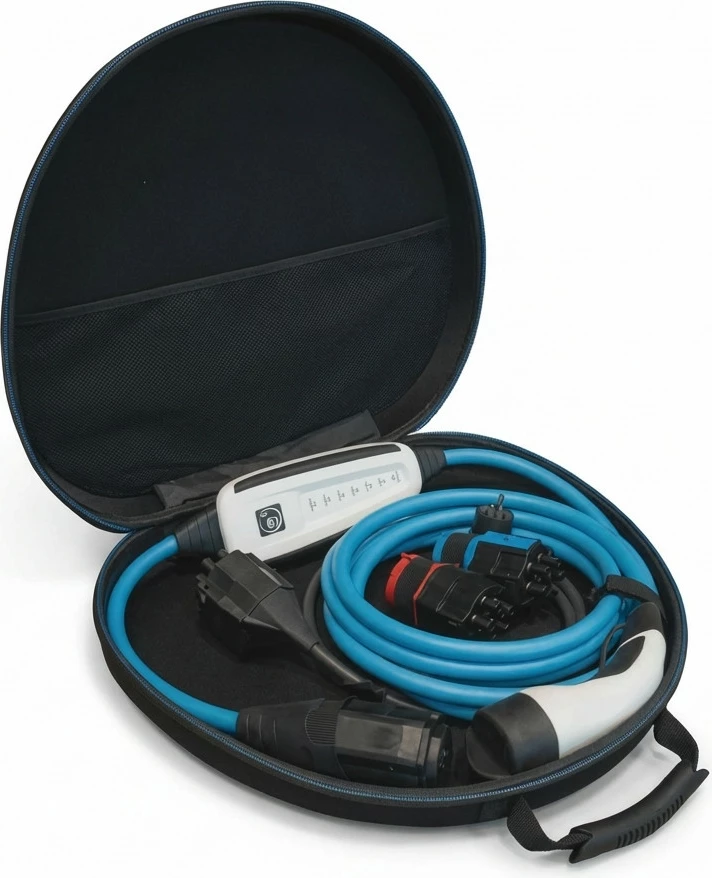 Karikues portativ për veturë elektrike NRGkick 16A light, kabllo 5m, Set Optimal, blu