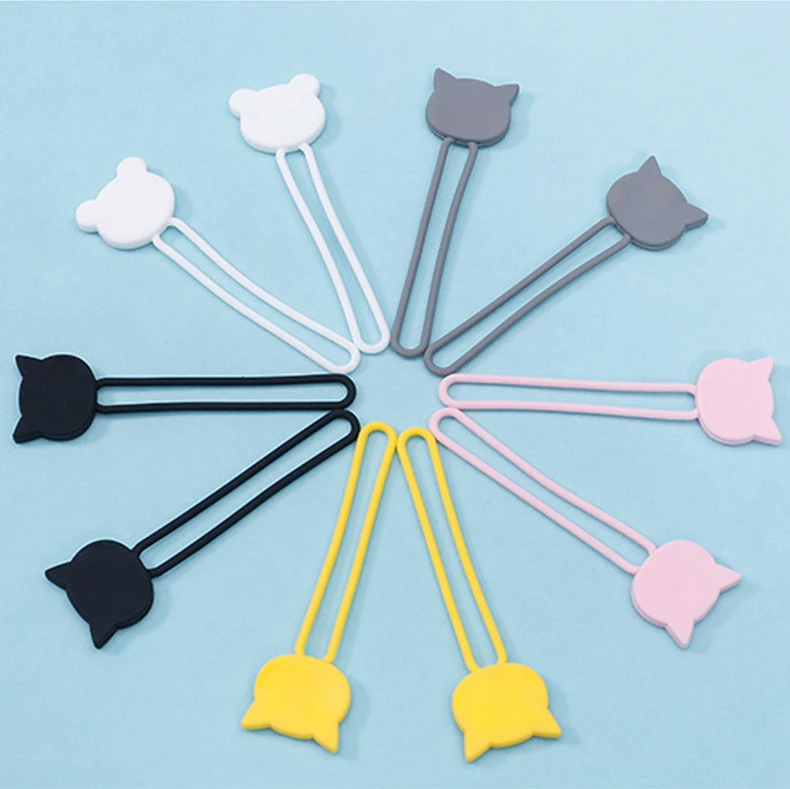 Mbështjellës kabllosh Hurtel prej silikoni, i zi