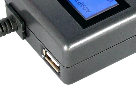 Adapter rryme universal për laptop Inter-Tech Nitrox 90W, me ekran LCD, USB, i zi