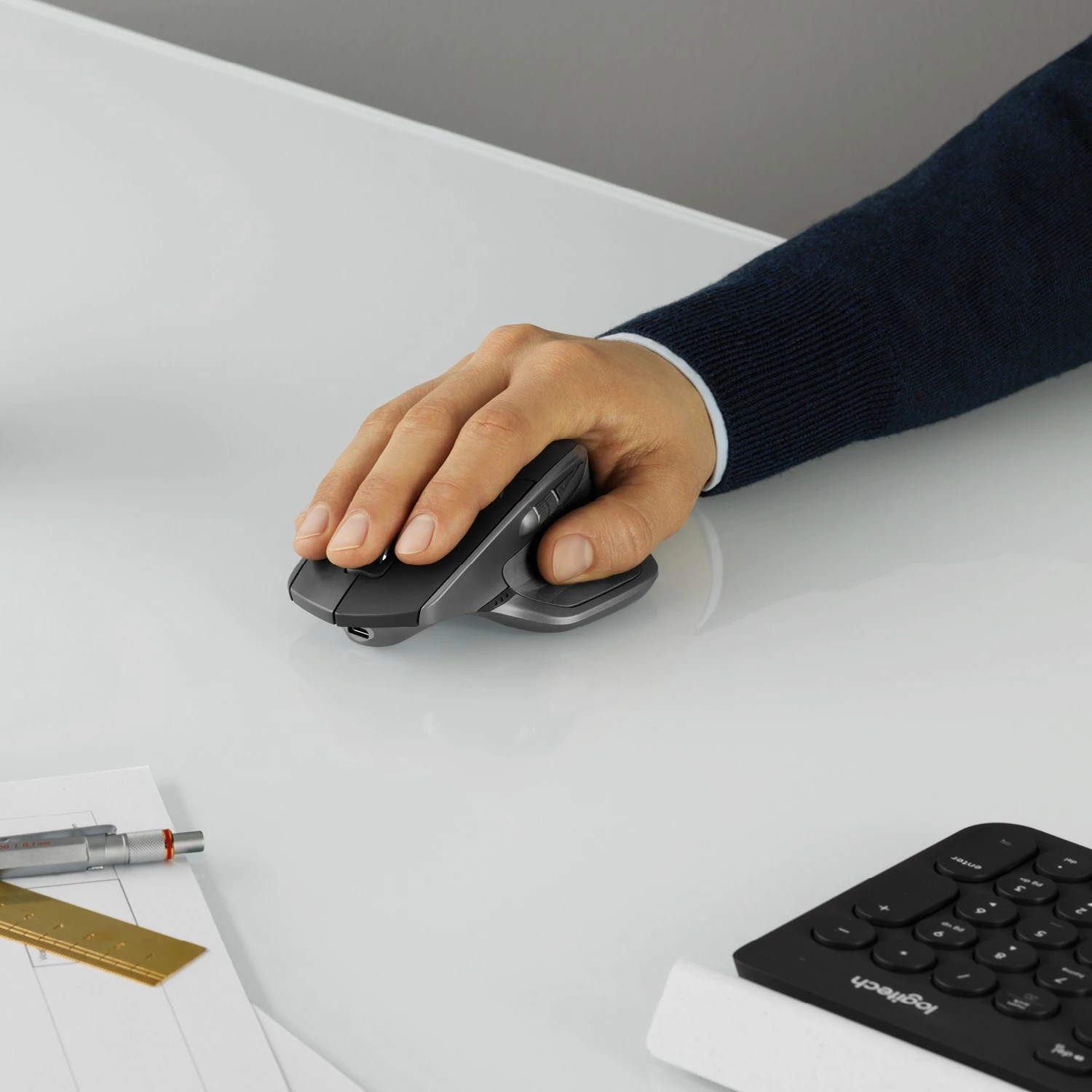 Maus Logitech MX Master 2S, wireless, laser, 1000 DPI, grafit