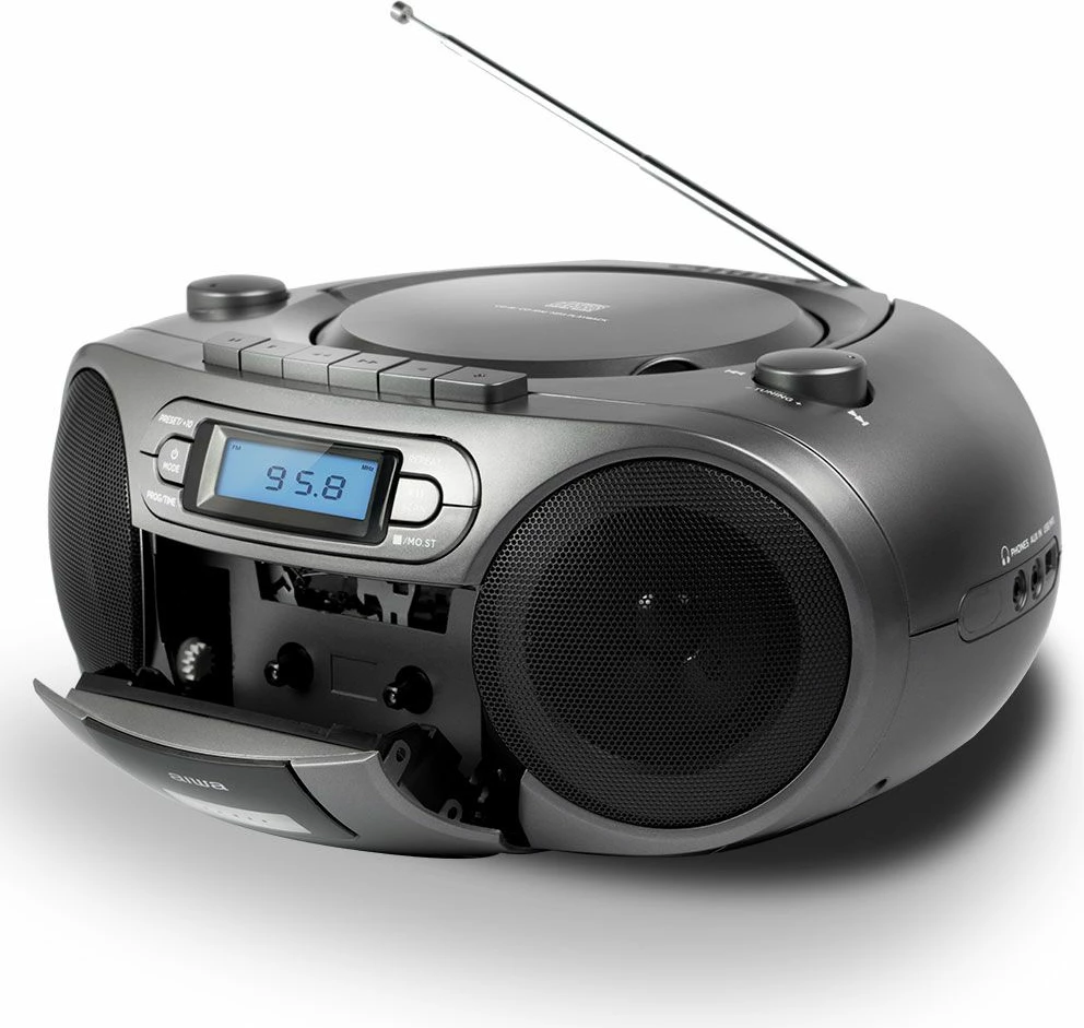 Radio Boombox Portative me Kasetë, Bluetooth dhe AM/FM AIWA BBTC-550MG