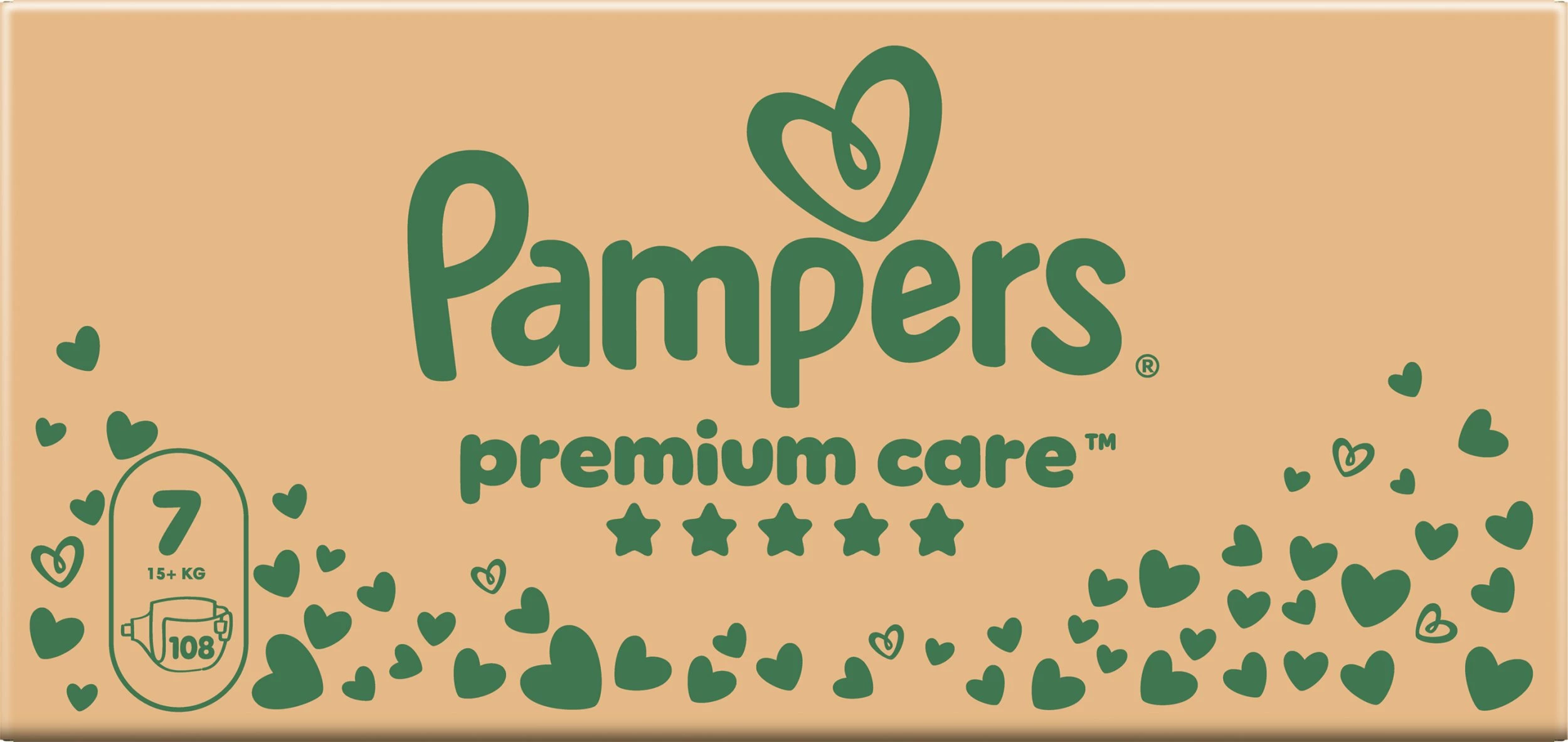 Pelenë Pampers Premium Care Nr. 7 (15+ kg), 108 copë