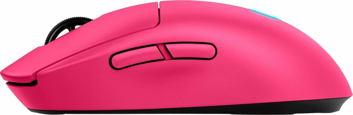 Maus gaming Logitech G Pro 2 Lightspeed 910-007309, wireless 2.4GHz, HERO 2, 32000 DPI, RGB, 80 g, roze, set me receiver dhe kabëll USB-C/USB-A