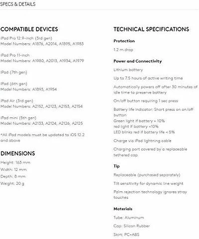 Stilolaps digjital Logitech Crayon 914-000034 për iPad (2019+), argjend/portokalli