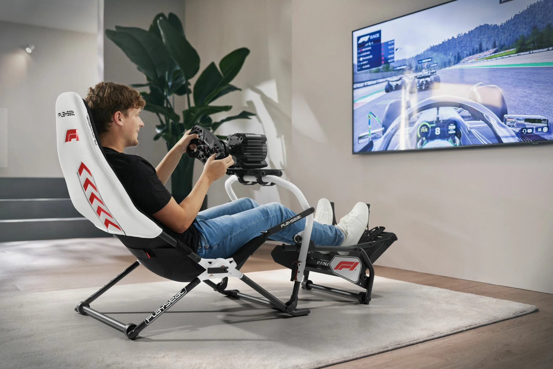 Sedilje sim racing Playseat Challenge DD F1 Edition, e bardhë/zezë