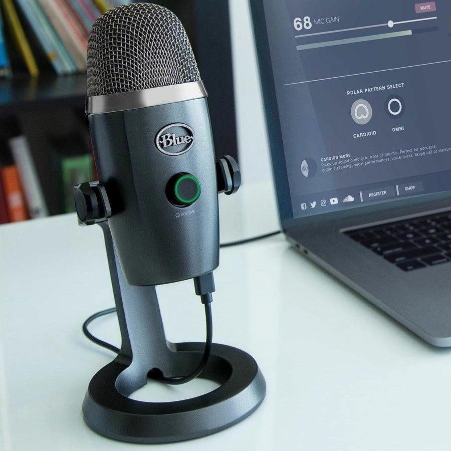 Mikrofon USB Blue Yeti Nano 988-000205 24-bit/48 kHz, gri
