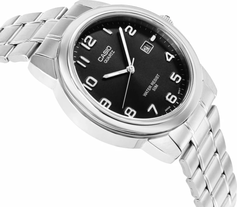 Orë dore për meshkuj CASIO MTP-1221A-1AVEG, e zezë, me kuti
