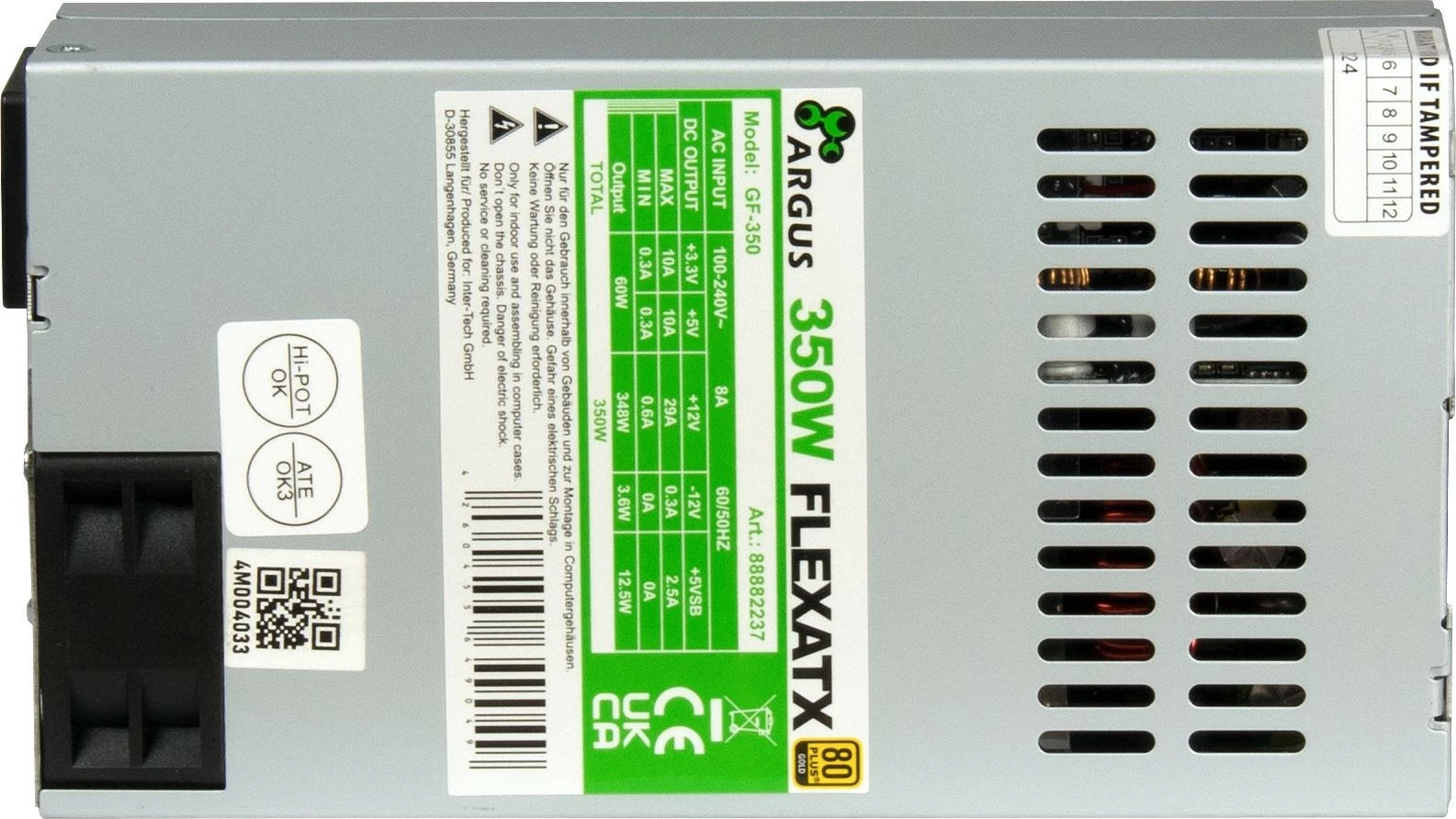 Furnizues energjie Inter-Tech GF-350 BULK, 350W, Flex ATX, 80 PLUS Gold, argjendtë