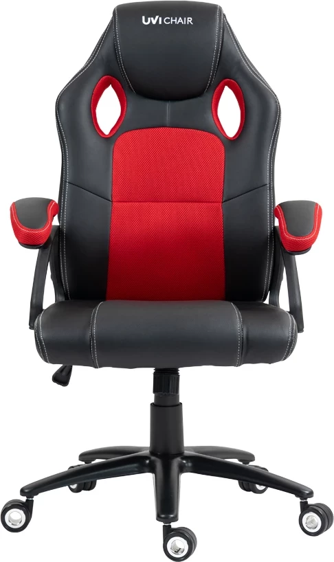 Karrige gaming/zyre UVI Hero UVI7001, mekanizëm butterfly, lartësi e rregullueshme, kuqe/zezë