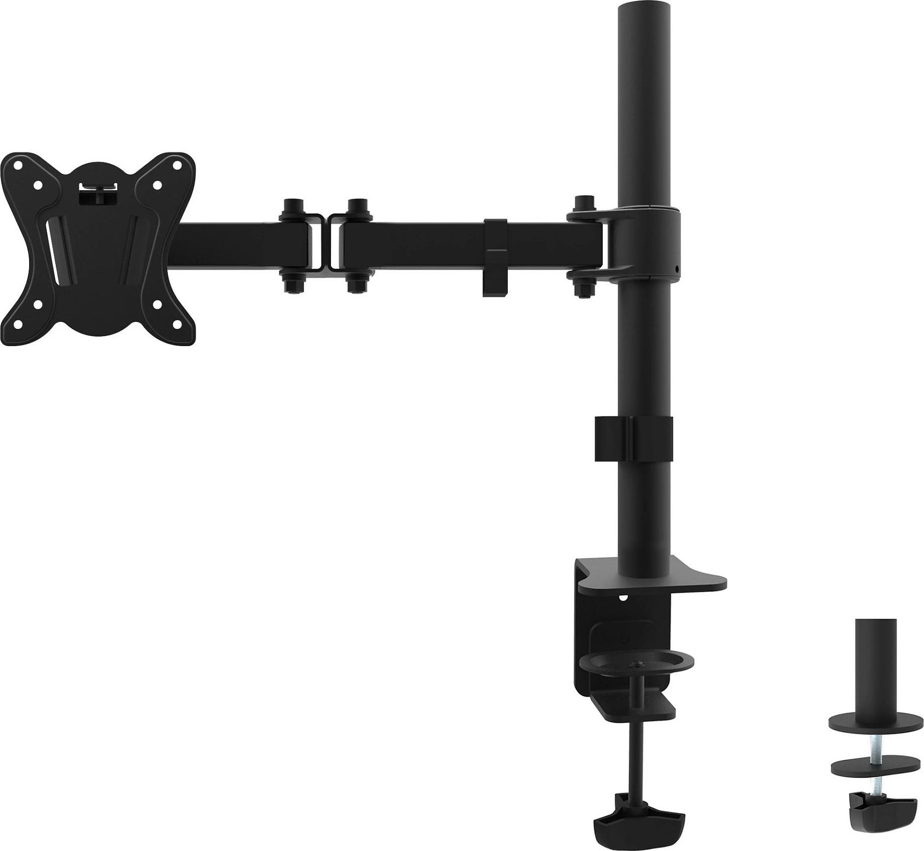 Mbajtës monitori tavoline EQUIP, 13"-27", VESA 75x75/100x100, 8 kg, i zi