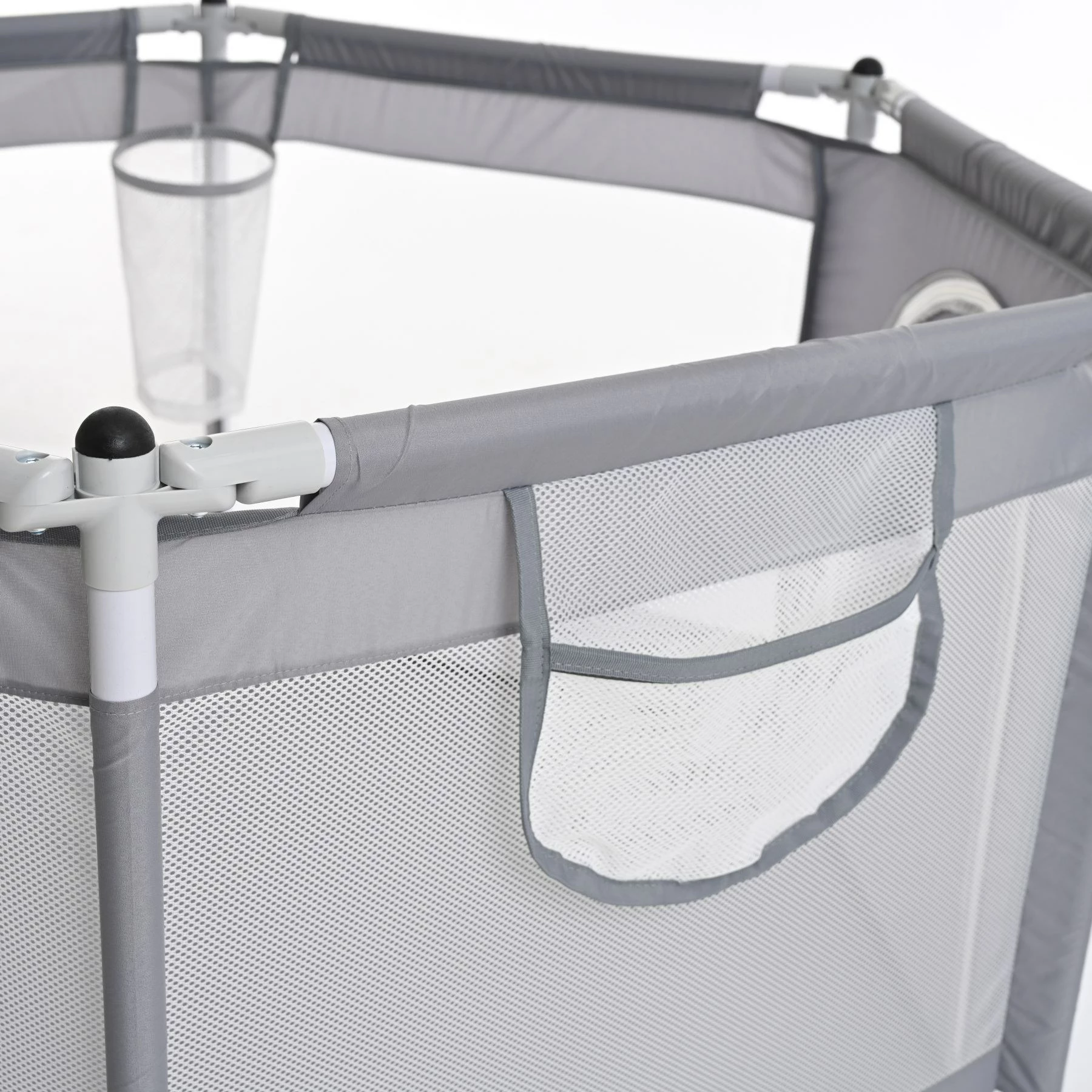 Pishinë me topa për fëmijë, ngjyrë gri, Evila Originals