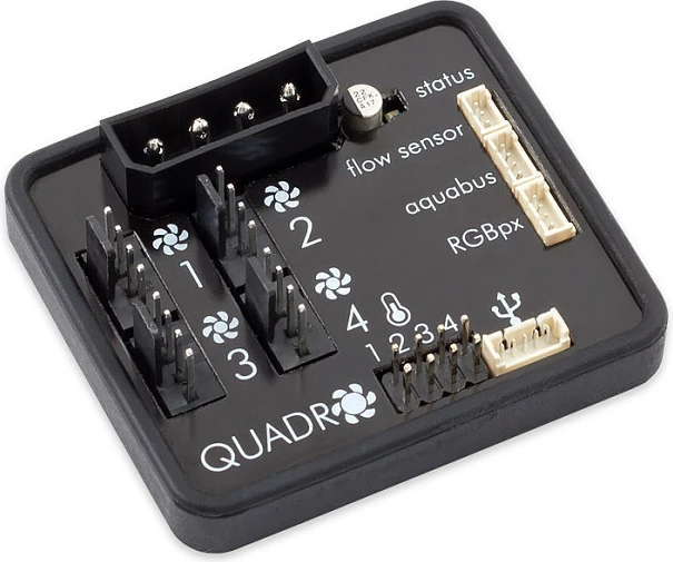 Kontroller fan-ash Aqua Computer QUADRO, 4x PWM, RGBpx, i zi