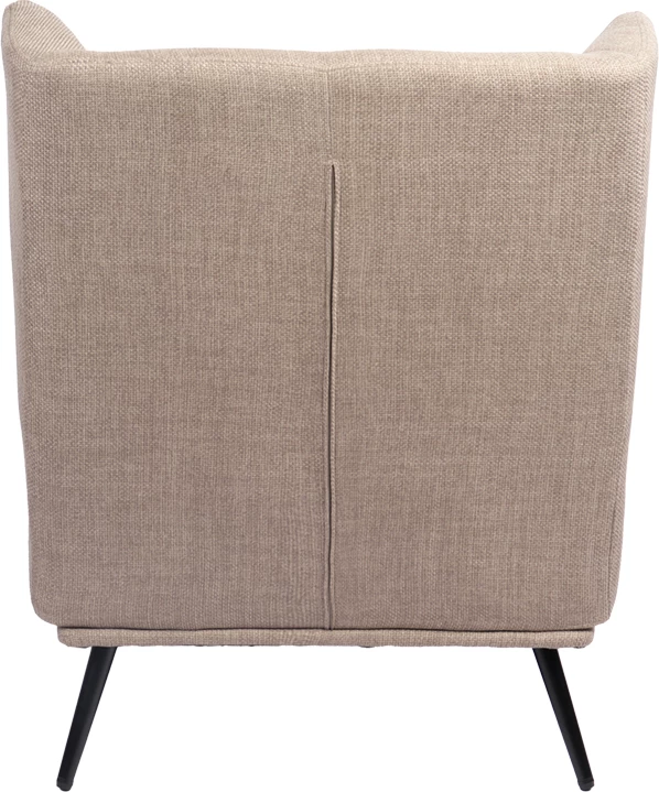 Fotel Mareta, material gri-bezhë, këmbë të zeza, 83x80x99cm