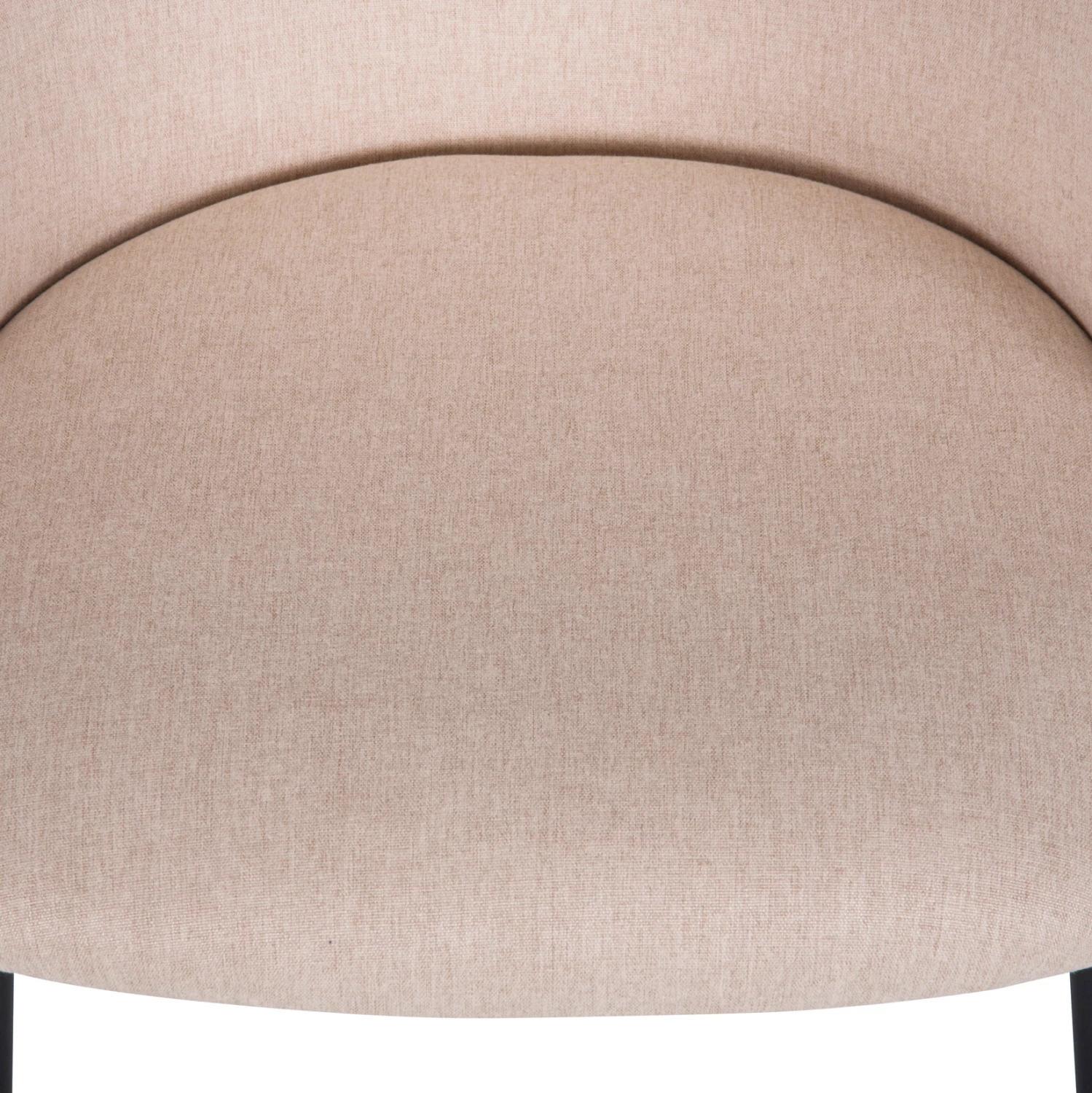 Karrige për ngrënie ISIAH FH9615.03, pëlhurë bezhë, këmbë metalike të zeza, 56x56x76H cm, set prej 2 copash