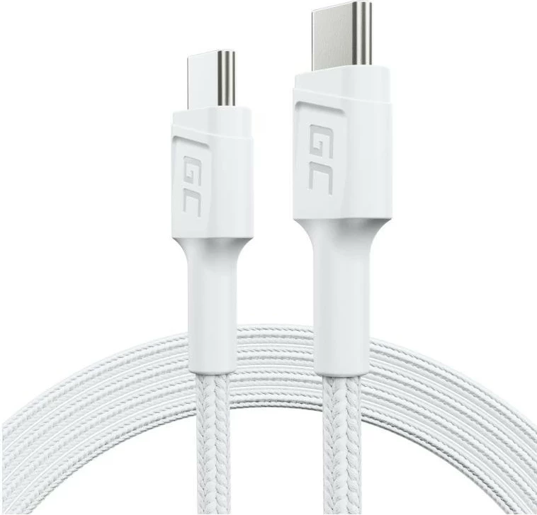 Kabllo Green Cell PowerStream USB-C Typ C 2m, Power Delivery 60W, Quick Charge 3.0 e bardhë