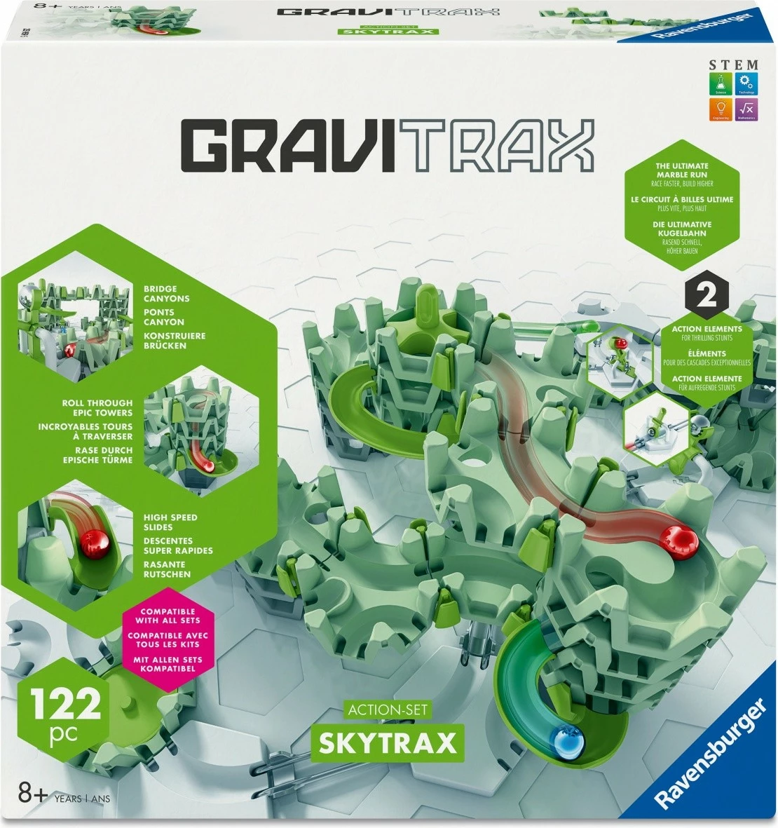 Set ndërtimi Gravitrax Skytrax M Starter, Ravensburger, 122 pjesë