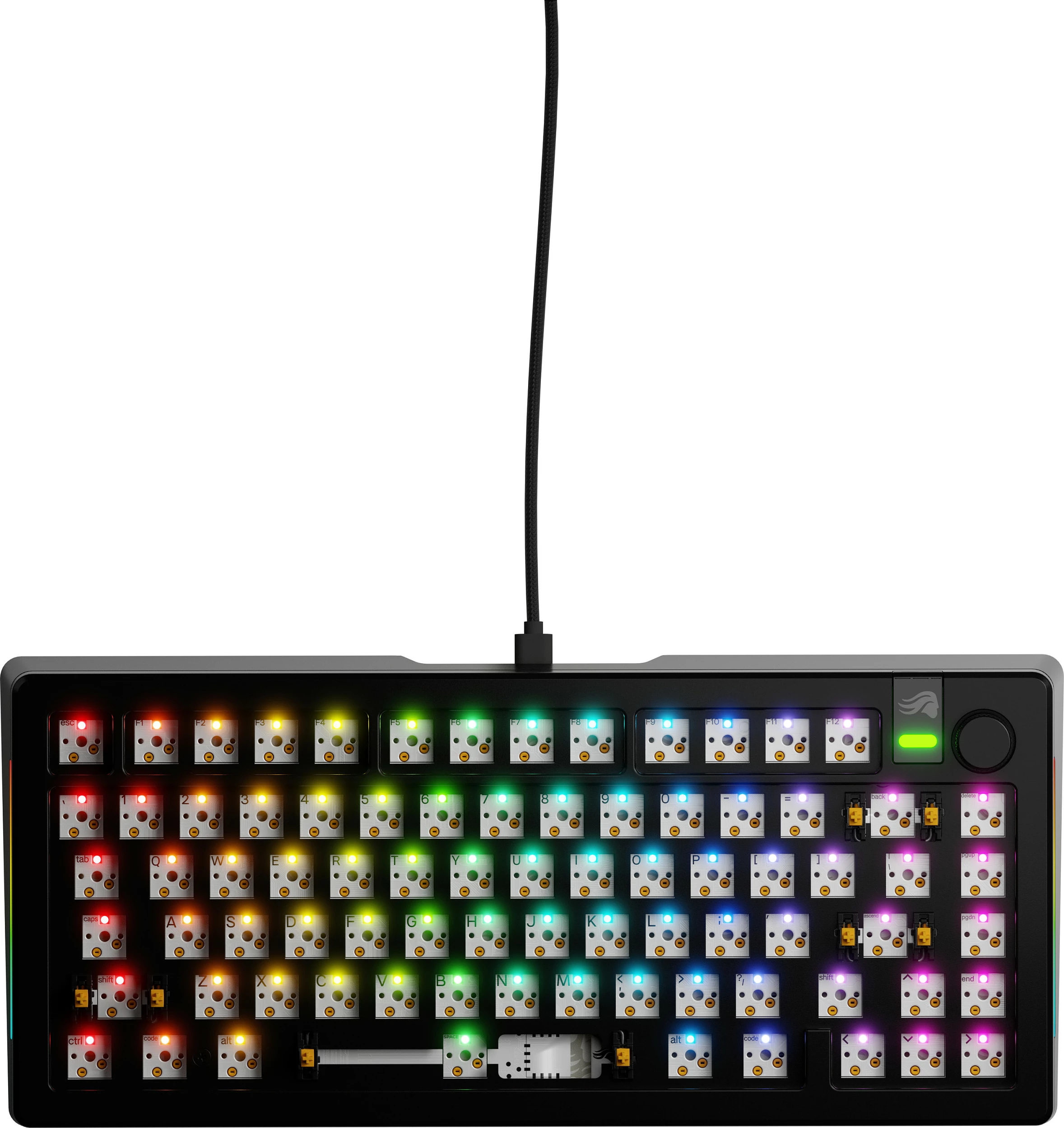 Tastierë gaming Glorious GMMK 3 Pro 75%, barebone, ANSI, RGB, e zezë