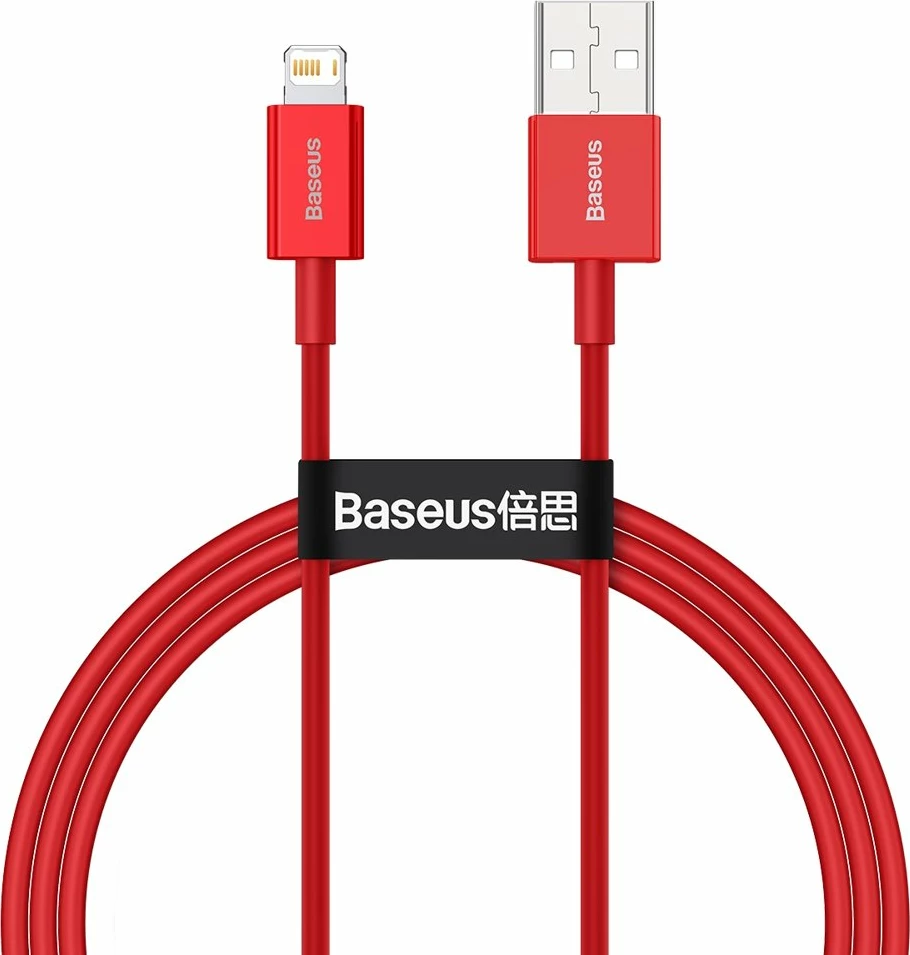 Kabllo Baseus Superior CALYS-A09, USB në Lightning, 1m, 2.4A, Kuqe