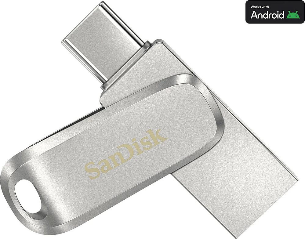 USB stick SanDisk Ultra Dual Drive Luxe 2TB, USB-A/USB-C, USB 3.2 Gen 1, 400MB/s, argjend
