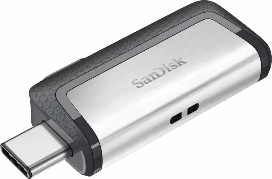 Memorie USB SanDisk Ultra Dual Drive USB Type-C 64 GB SDDDC2-064G-G46, e zezë/argjendtë